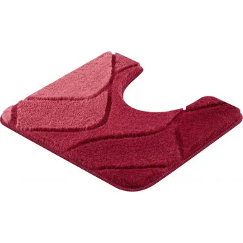 Koupelnová předložka Kleine Wolke Fiona bordeaux 55x50 cm, předložka s vykrojením WC