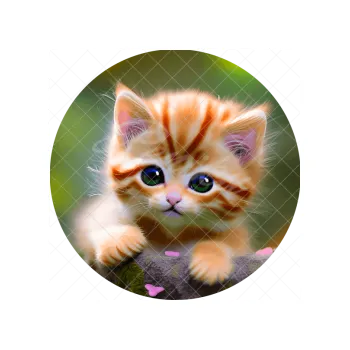 Jedlá dekorace na dort KOŤÁTKO, VARIANTA Jedlý papír 1677