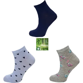 Pánské ponožky PeSaiL Kotníkové bambusové ponožky - Mix barev ( Balení/3 páry ) Barva: Mix barva, Velikost: 37-42