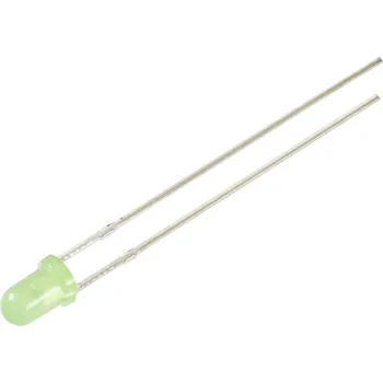 Polovodič TRU COMPONENTS LED s vývody žlutozelená kulatý 3 mm 150 mcd 30 ° 12 mA 5 V