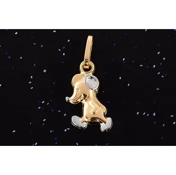 Přívěsek Zlatý přívěsek myška P040, Au 585/1000 14kt, 0,35g (14kt,váha 0,35g)