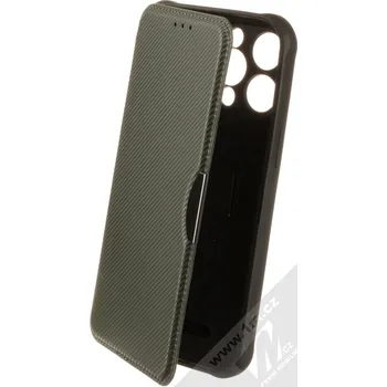 Pouzdro na mobilní telefon 1Mcz Razor Book flipové pouzdro pro Apple iPhone 14 Pro Max tmavě zelená (dark green)