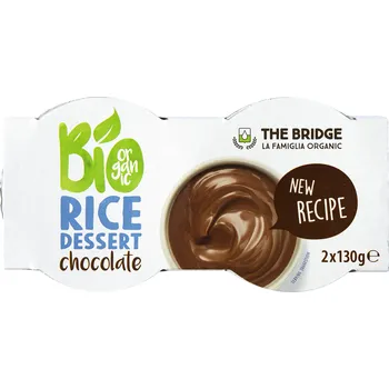Dezert rýžový čokoláda 2x130 g BIO THE BRIDGE