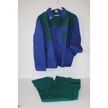 pracovní souprava Voženílek MONTÉRKY KOMPLET PRACOVNÍ BLŮZA A KALHOTY - MODRO-ZELNÝ Velikost: 182/64