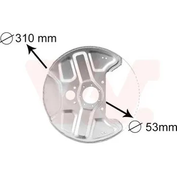 Brzdový kotouč Ochranný plech proti rozstřikování, brzdový kotouč VAN WEZEL 5994372