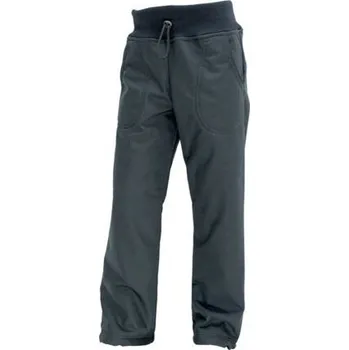 Snowboardové kalhoty Dětské softshellové oteplovačky Fantom s beránkem černé velikost 146