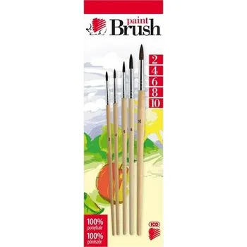 Umělecký štětec Sada štětců ICO 2, 4, 6, 8, 10 - přírodní, kulatý