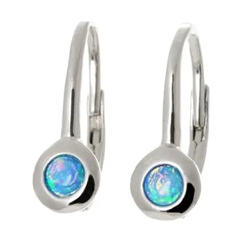 Náušnice Stříbrné naušnice s modrými opály AGUC3383