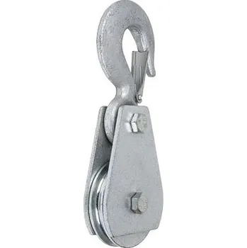 kladka kladka závěsná montážní s hákem 1,36t lano 12/100mm Zn, 3675-12