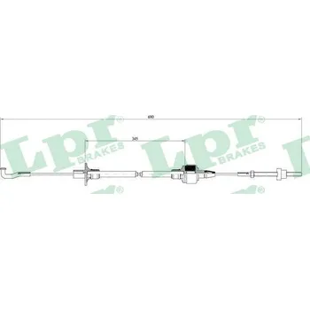 Spojkové lanko Tazne lanko, ovladani spojky, , 669132, 669157, LPR, C0127C