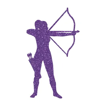 Samolepicí dekorace na vozidlo Lukostřelba 001 pravá střelkyně (87 - Ultra Metalic fialová) SAMOLEPKA NA AUTO, NÁLEPKA, FÓLIE, POLEP, TUNING, VLASTNÍ TEXT, TISK, AUTOSAMOLEPKY.cz, POLEPY, OBRÁZEK, LOGO, 3D STICKERS