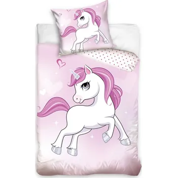Povlečení TipTrade Kouzelný jednorožec 100 x 135, 40 x 60 cm zipový uzávěr