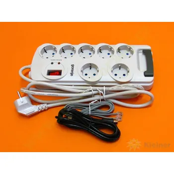 Přepěťová ochrana Přepěťová ochrana - multimedia 7 zásuvek ZES-7 TEL-TV ( 419653 )