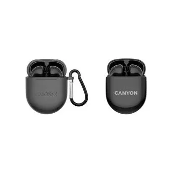 Sluchátka Canyon CNS-TWS6 CANYON TWS-6 BT sluchátka s mikrofonem, BT V5.3 JL 6976D4, pouzdro 400mAh+30mAh až 22h, černá