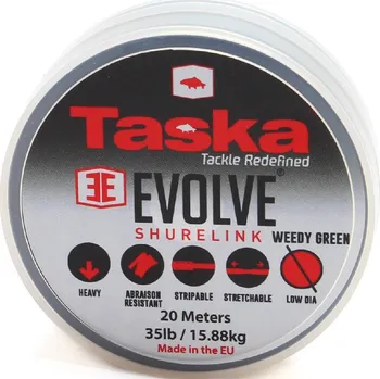 Taska Evolve Shurelink - návazcová šňůrka s potahem Brown 20 m-Nosnost 35 lb