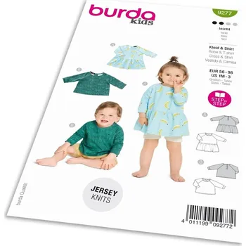 Střih Burda 9277 - Dětské šaty, tričko