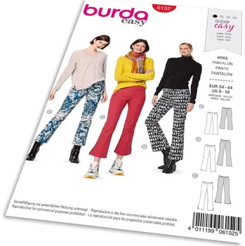 Střih Burda 6152 - Zvonové kalhoty