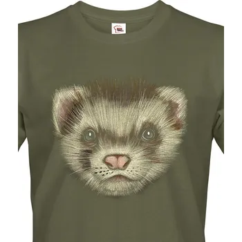 Pánské tričko Pánské tričko Fretka, Barva Military - 69 Bezvatriko.cz 1771