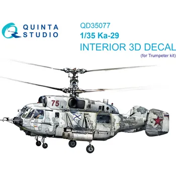 Plastikový model Quinta studio 1/35 Ka-29 3D-Printed&col. Interior (TRUMP)