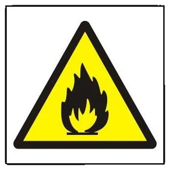 Symbol - nebezpečí požáru 210x210 mm plastová tabulka