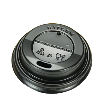 Jednorázové nádobí EcoPack Plastové víčko na EKO kelímky CTG O62 mm černé ba1/100 ks