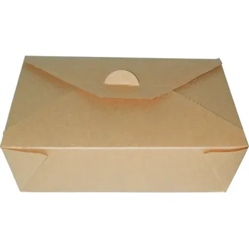Jednorázové nádobí Gastro obaly BIO papírová krabička na jídlo/papírový menubox 160x135x65mm (min. počet 200ks)