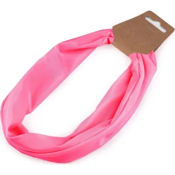 Pokrývka hlavy Dámská sportovní čelenka, barva 12 růžová neon