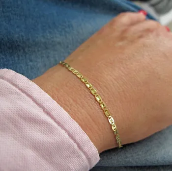 Šperk Zlatý náramek ze stejných oček 2,25mm 1,40g 20cm Zlato 14k(585/1000)