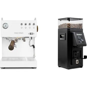 Kávovar Ascaso Steel DUO PID, White&Wood + Rancilio STILE, black