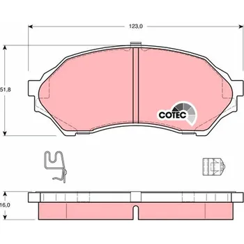 Brzdová destička Sada brzdových destiček, kotoučová brzda TRW GDB3193