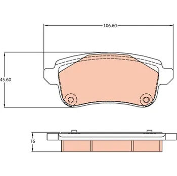 Brzdová destička Sada brzdových destiček, kotoučová brzda TRW GDB2136