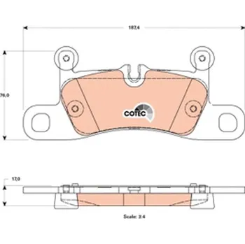 Brzdová destička Sada brzdových destiček, kotoučová brzda TRW GDB1875