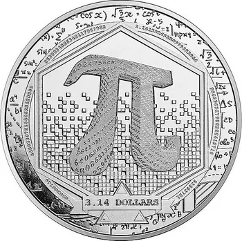 MATEMATICKÁ KONSTANTA KRUHU PÍ coin Number PI - 1 oz stříbrná mince
