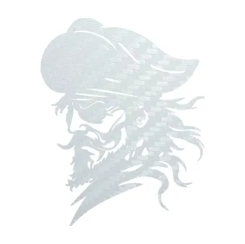 Samolepící dekorace SAMOLEPKA Pirát 001 levá s páskou přes oko (51 - 3D karbon bílý) NA AUTO, NÁLEPKA, FÓLIE, POLEP, TUNING, VLASTNÍ TEXT, TISK, AUTOSAMOLEPKY.cz, POLEPY, OBRÁZEK, LOGO, SAMOLEPKY