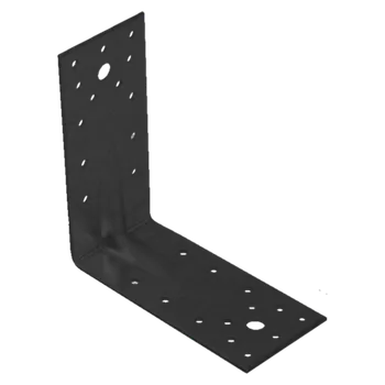 Tesařské kování Úhelník s prolisem černý 140 x 140 x 65 x 2,5mm KP5 (402502)