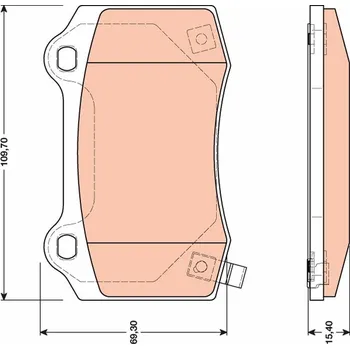 Brzdová destička Sada brzdových destiček, kotoučová brzda TRW GDB4171