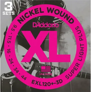 Strunný nástroj D'Addario EXL120+-3D Struny pro elektrickou kytaru