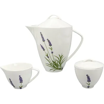 by inspire 5dílná souprava Levandule (Konvice 1600ml, mléčenka 150ml, cukřenka 150ml)