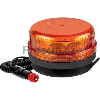 Maják LED magnetický oranžový výstražný maják se zástrčkou, 12 V/24 V, 8 W, Ø 108 x 55 mm, EMC, 3 funkce blikání