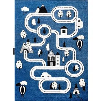 Koberec Dywany Łuszczów Dětský kusový koberec Petit Town streets blue Rozměry koberců: 140x190