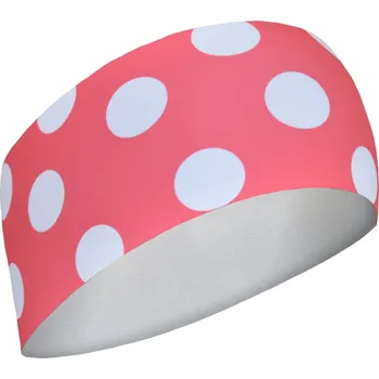 Sportovní čelenka SWAM Sportovní čelenka s puntíky BASE DOTS Barva: Korálová, Velikost: L/XL