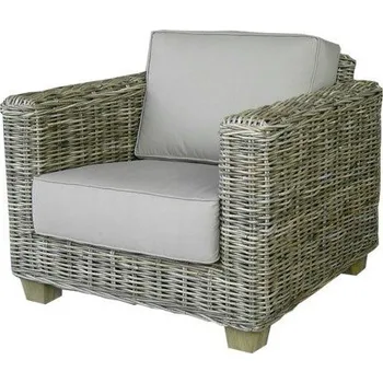 Křeslo Ratanové křeslo CASTILLA kubu grey