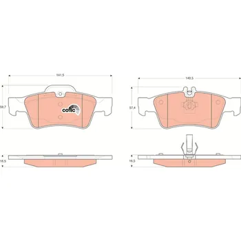 Brzdová destička Sada brzdových destiček, kotoučová brzda TRW GDB1546