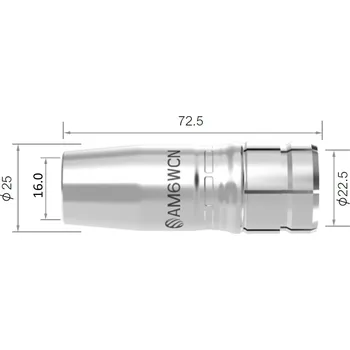 Příslušenství ke svářečce ARC TORCHOLOGY Plynová hubice ARC M6W - kónická - délka 72,5 mm AM6WCN
