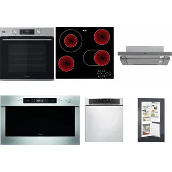 Set domácích spotřebičů WHIRLPOOL OMSK58HU1SX + WHIRLPOOL AKT 8190/BA + WHIRLPOOL AKR 749/1 IX + WHIRLPOOL AMW 439 IX + WHIRLPOOL WBC 3C34 PF X + WHIRLPOOL ART 65031