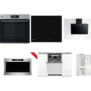 Set domácích spotřebičů WHIRLPOOL OMSK58HU1SX + WHIRLPOOL WS Q2760 BF + WHIRLPOOL AKR 62F LT K + WHIRLPOOL AMW 423/IX + WHIRLPOOL WSIO 3O34 PFE X + WHIRLPOOL WHC18 T311
