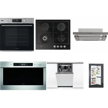 Set domácích spotřebičů WHIRLPOOL OMSK58HU1SX + WHIRLPOOL GOFL 629/NB + WHIRLPOOL AKR 5390/1 IX + WHIRLPOOL AMW 439 IX + WHIRLPOOL WSIO 3O34 PFE X + WHIRLPOOL ART 65031