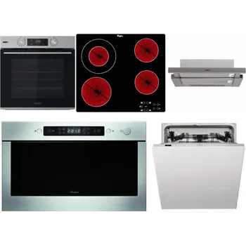 Set domácích spotřebičů WHIRLPOOL OMSK58HU1SX + WHIRLPOOL AKT 8130/NE + WHIRLPOOL AKR 5390/1 IX + WHIRLPOOL AMW 439 IX + WHIRLPOOL WIC 3C33 PFE