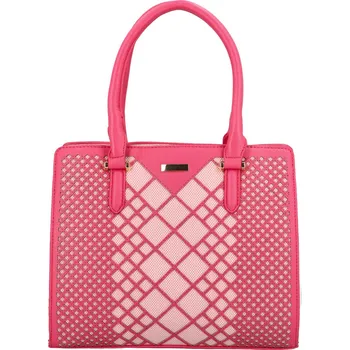 Elegantní dámská koženková kabelka přes rameno Rimi, růžová