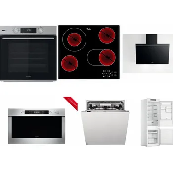 Set domácích spotřebičů WHIRLPOOL OMSK58HU1SX + WHIRLPOOL AKT 8190/BA + WHIRLPOOL AKR 62F LT K + WHIRLPOOL AMW 423/IX + WHIRLPOOL WIO 3T133 PLE + WHIRLPOOL WHC18 T311